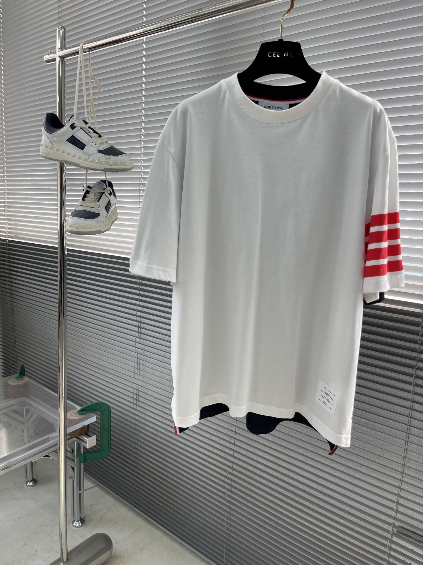 Thom Browne Cotton Jersey T-Shirt With Signature Four-Bar Stripe 1 i1745830439705 6551 0 5