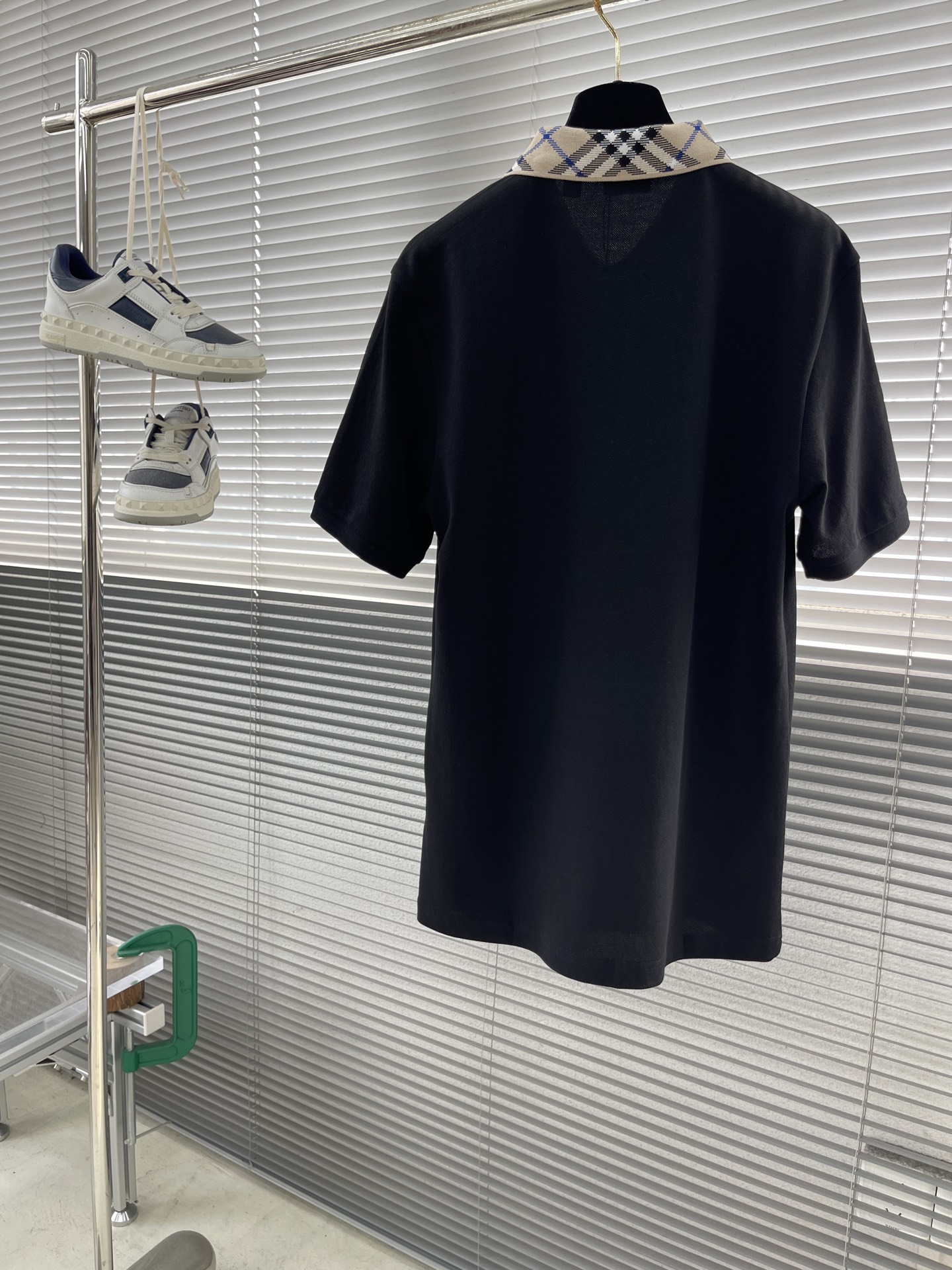 Burberry Men's Classic Fit Polo Shirt with Iconic Check Collar - Black 8 i1745831049236 3277 0 7