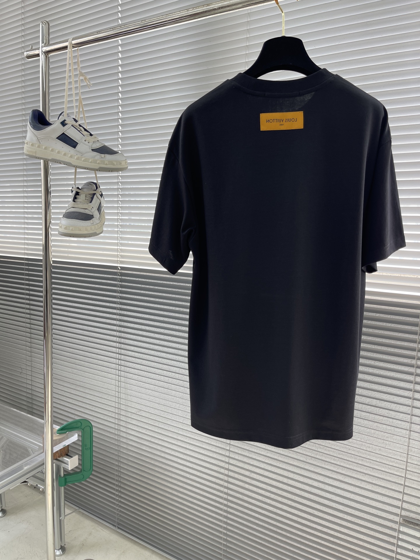 Louis Vuitton Men's Black Cotton T-Shirt with Rhinestone Logo - Casual Style 8 i1745831335292 76 0 7
