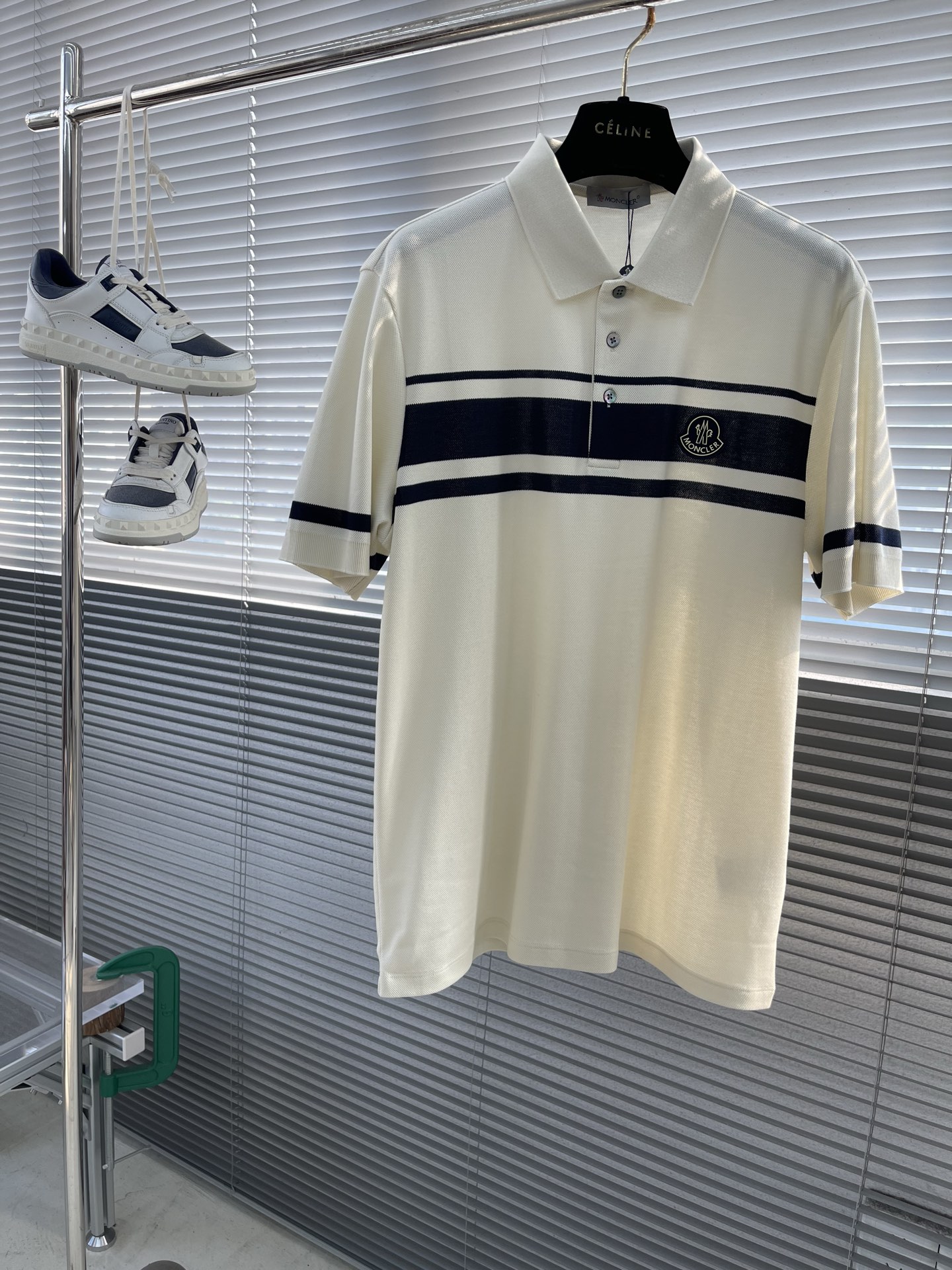 Moncler Men's Striped Piqué Polo Shirt Short Sleeve Classic Fit 1 i1745831724126 6383 0 5