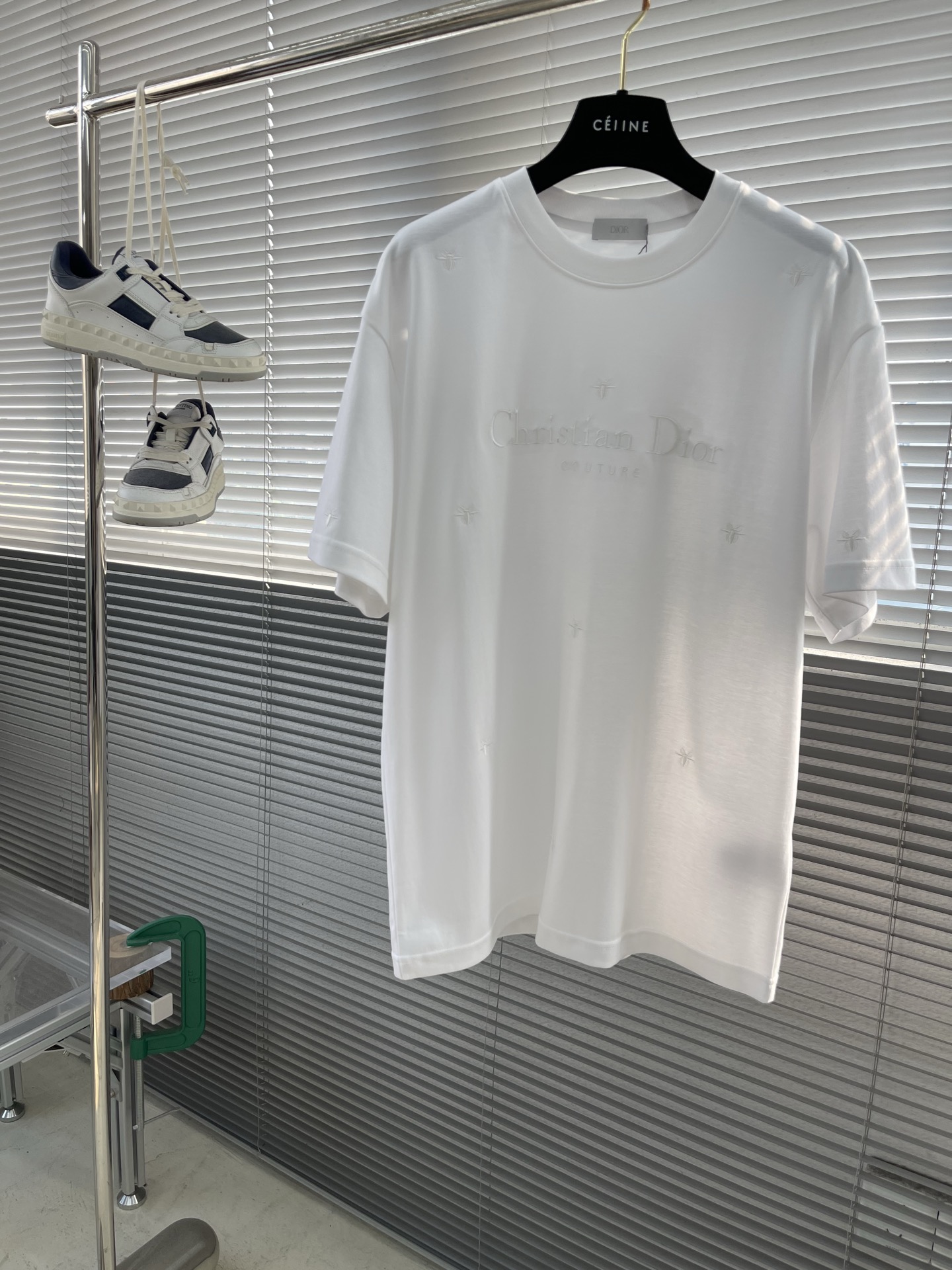 Dior 2025SS Crew Neck T-Shirt with 3D Logo, Short Sleeve, Pure Cotton