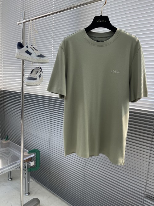 ZEGNA Men's Lightweight Breathable Short Sleeve T-Shirt - Spring/Summer 1 ZEGNA Men's Lightweight Breathable Short Sleeve T-Shirt - Spring/Summer