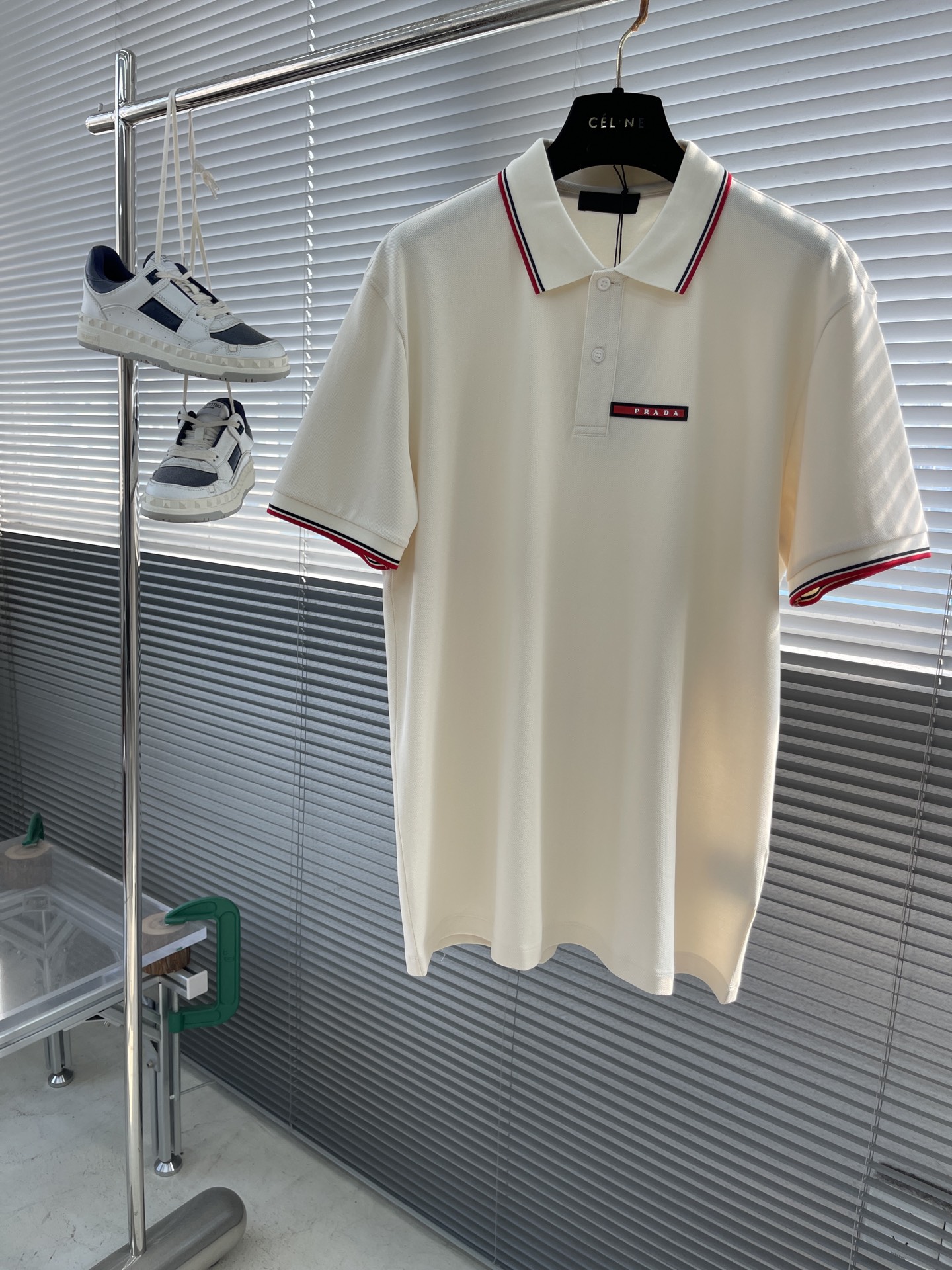 Prada Men's White Pique Polo Shirt with Contrast Trim 1 i1745832693326 1456 0 5
