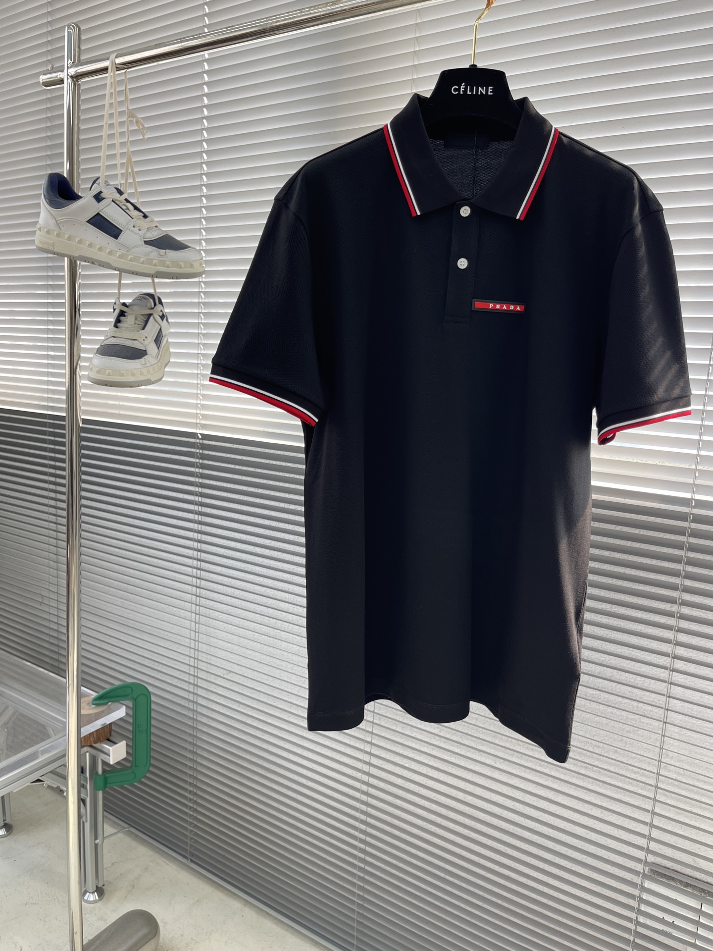 Prada Men's Polo Shirt - Short Sleeve Pique Cotton with Color Block Trim 1 i1745832799923 6444 0 5