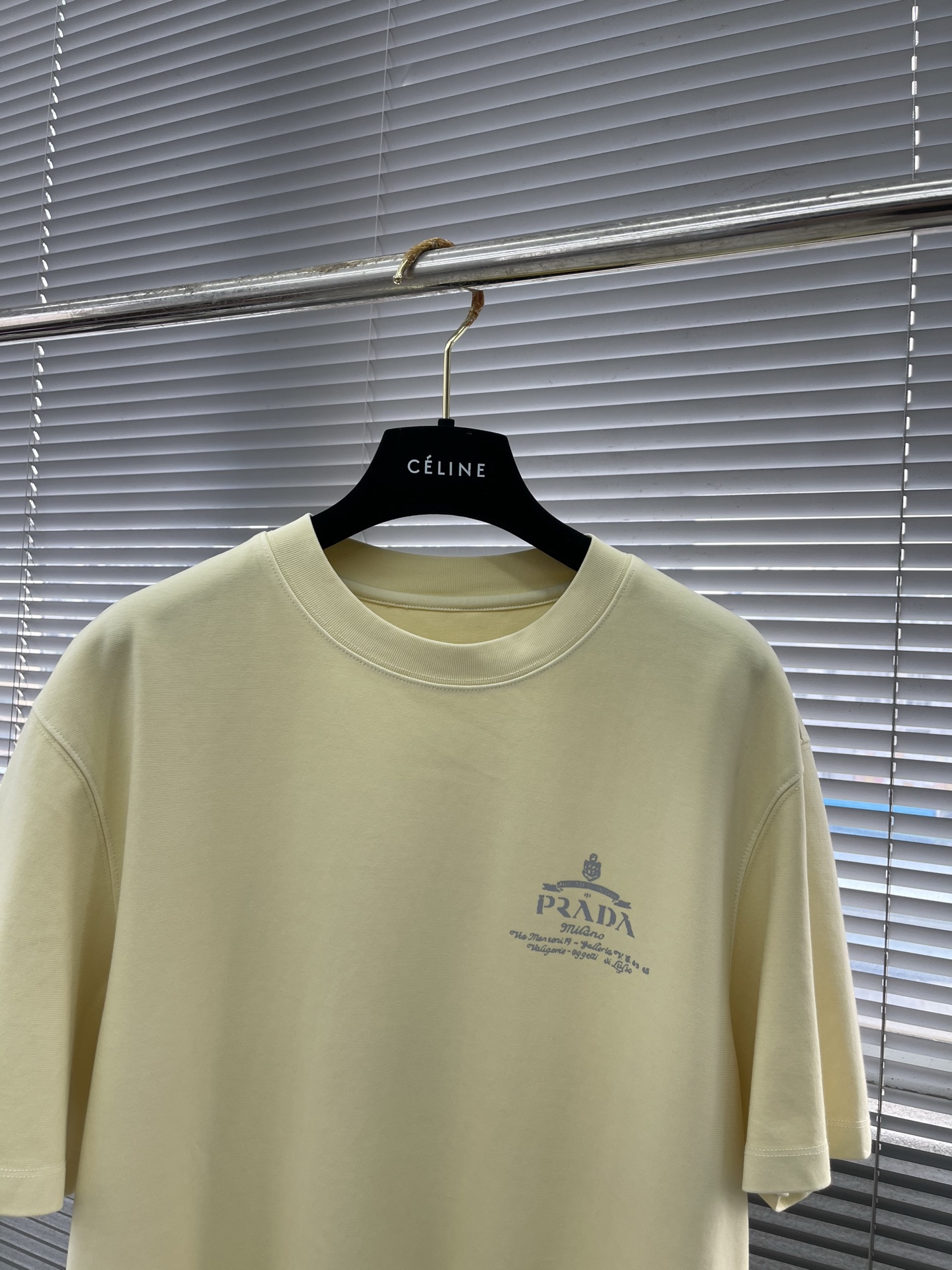 Prada 2025 Spring/Summer Crewneck T-Shirt - Vintage Washed Cotton Tee 2 i1745833333602 7647 0 6