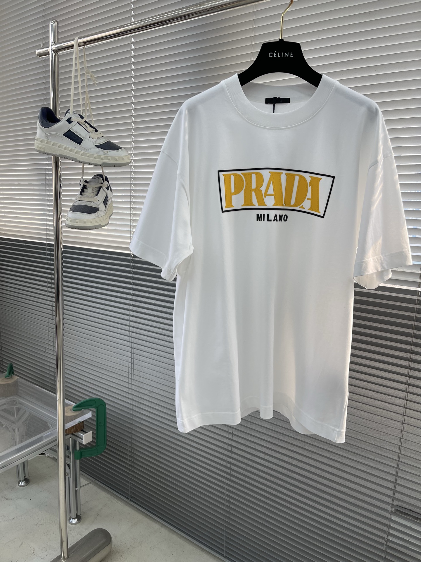 Prada Milano Logo T-Shirt Crew Neck Short Sleeve Cotton Tee Unisex 1 i1745833581848 5058 0 5