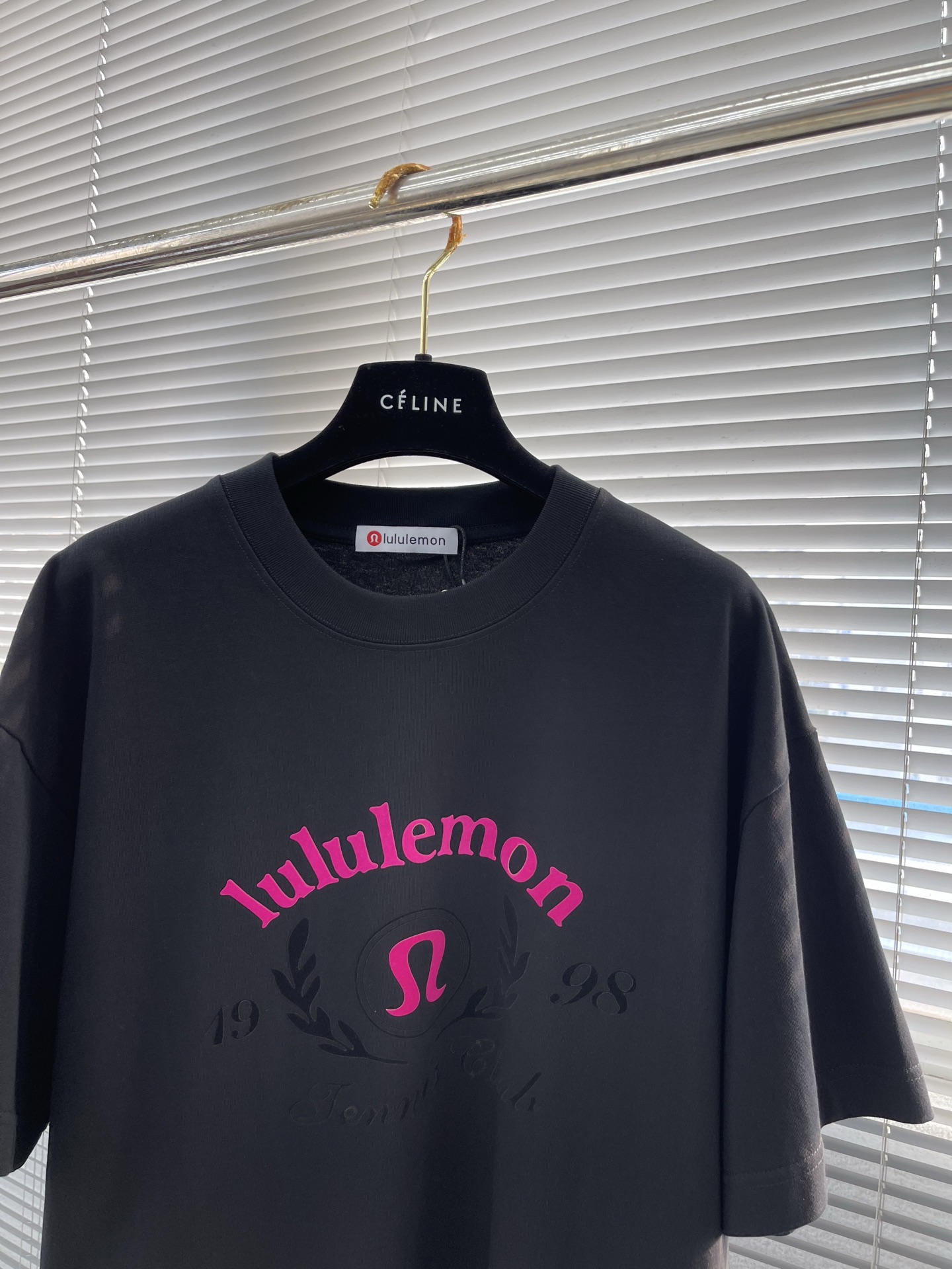 Lululemon Flocked Tee - Stylish Pink & Black Pattern, Youthful Design 2 i1745833664662 4933 0 6
