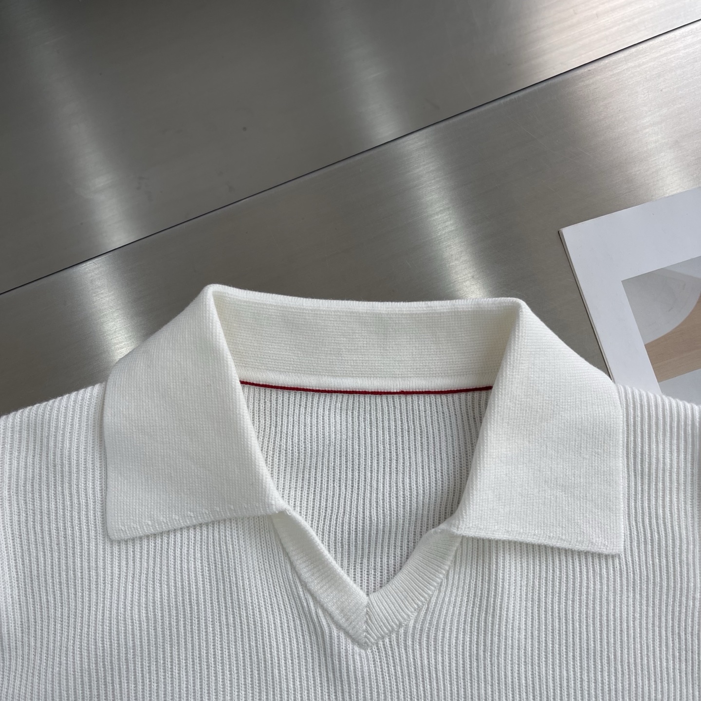 Elegant Knitted Polo Shirt, Short Sleeve Premium Cotton Blend Top 3 i1745923965330 2507 0 0