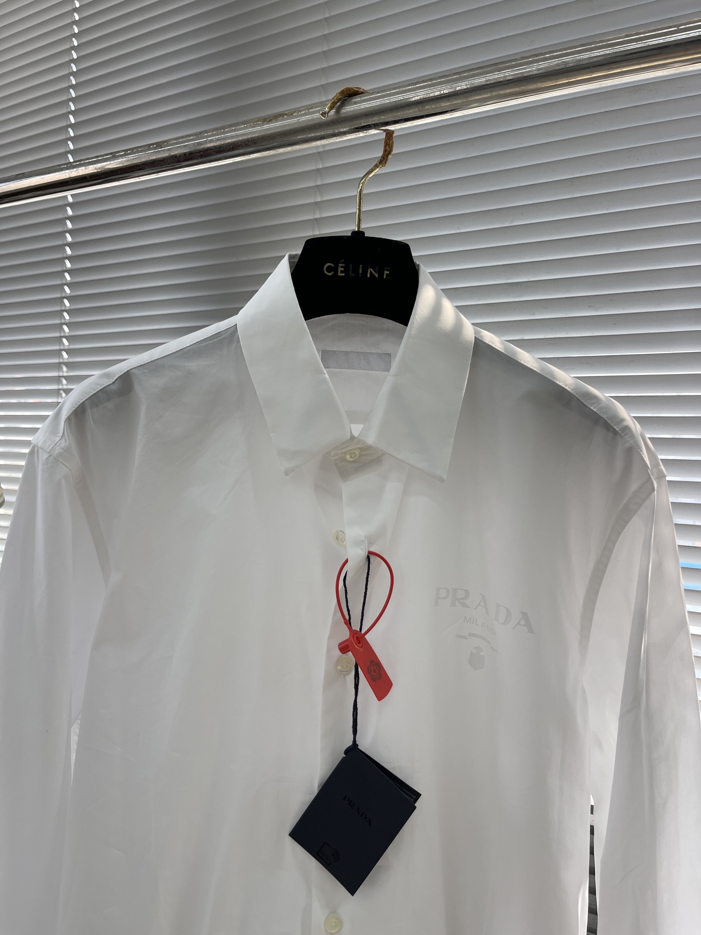 Prada Men's White Slim-Fit Logo Shirt - Lightweight & Breathable 2 i1745926413251 8662 0 6