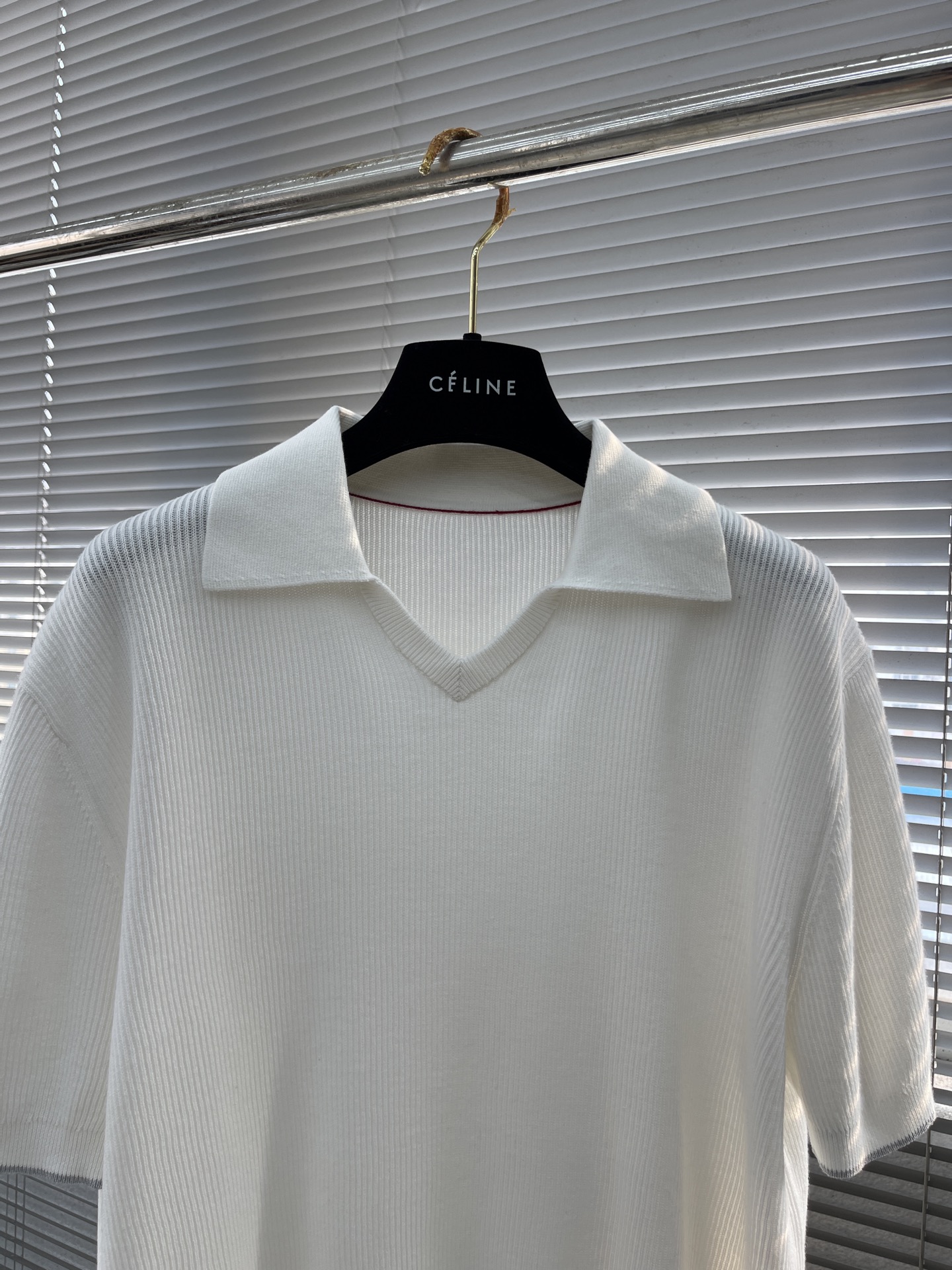 Elegant Knitted Polo Shirt, Short Sleeve Premium Cotton Blend Top 2 i1745926830475 1163 0 6