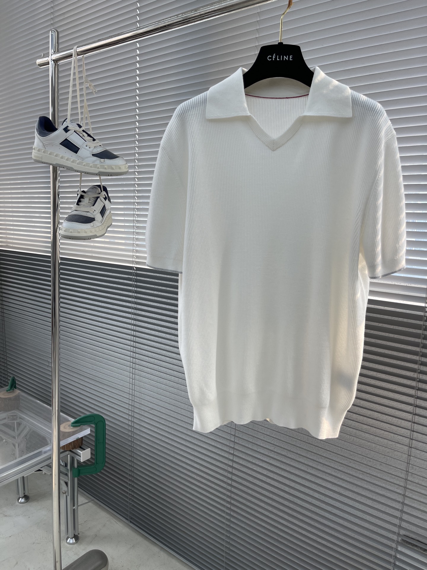 Elegant Knitted Polo Shirt, Short Sleeve Premium Cotton Blend Top 1 i1745926830556 4968 0 5