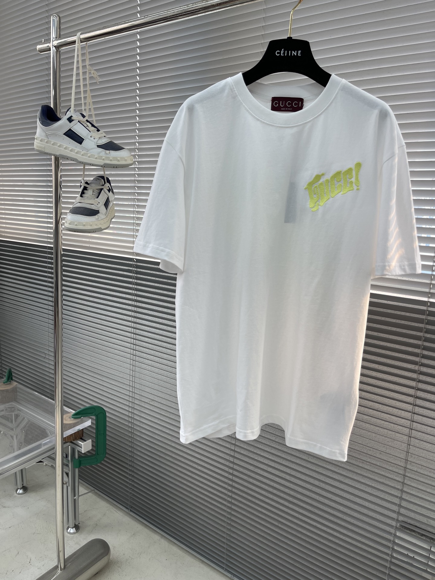 Gucci 25SS Embroidered Short Sleeve T-Shirt Regular Fit Cotton White