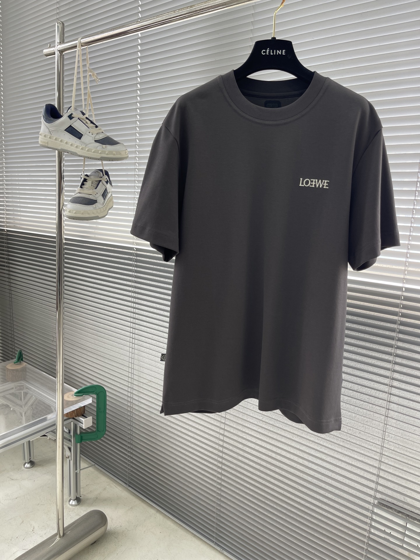 Loewe 2025 Spring/Summer Collection Crewneck T-Shirt, Embroidered Logo