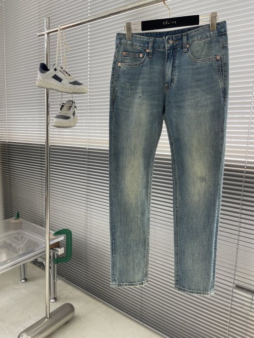 SLP 25ss Men's Slim Fit Straight Leg Light Wash Stretch Denim Jeans 1 SLP 25ss Men's Slim Fit Straight Leg Light Wash Stretch Denim Jeans