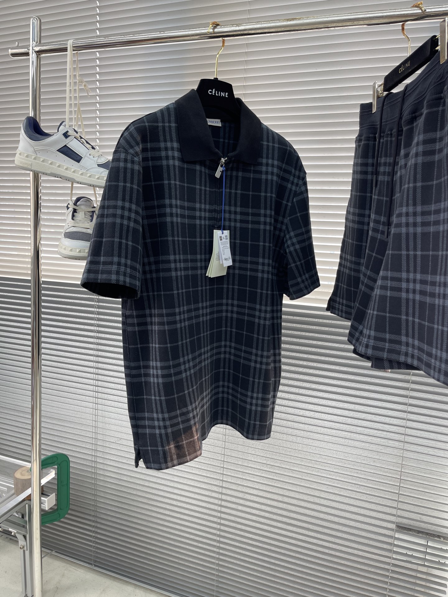 Burberry Men's Plaid Stretch Cotton Blend Polo Shirt Short Sleeve 2 i1745929292499 2861 0 8