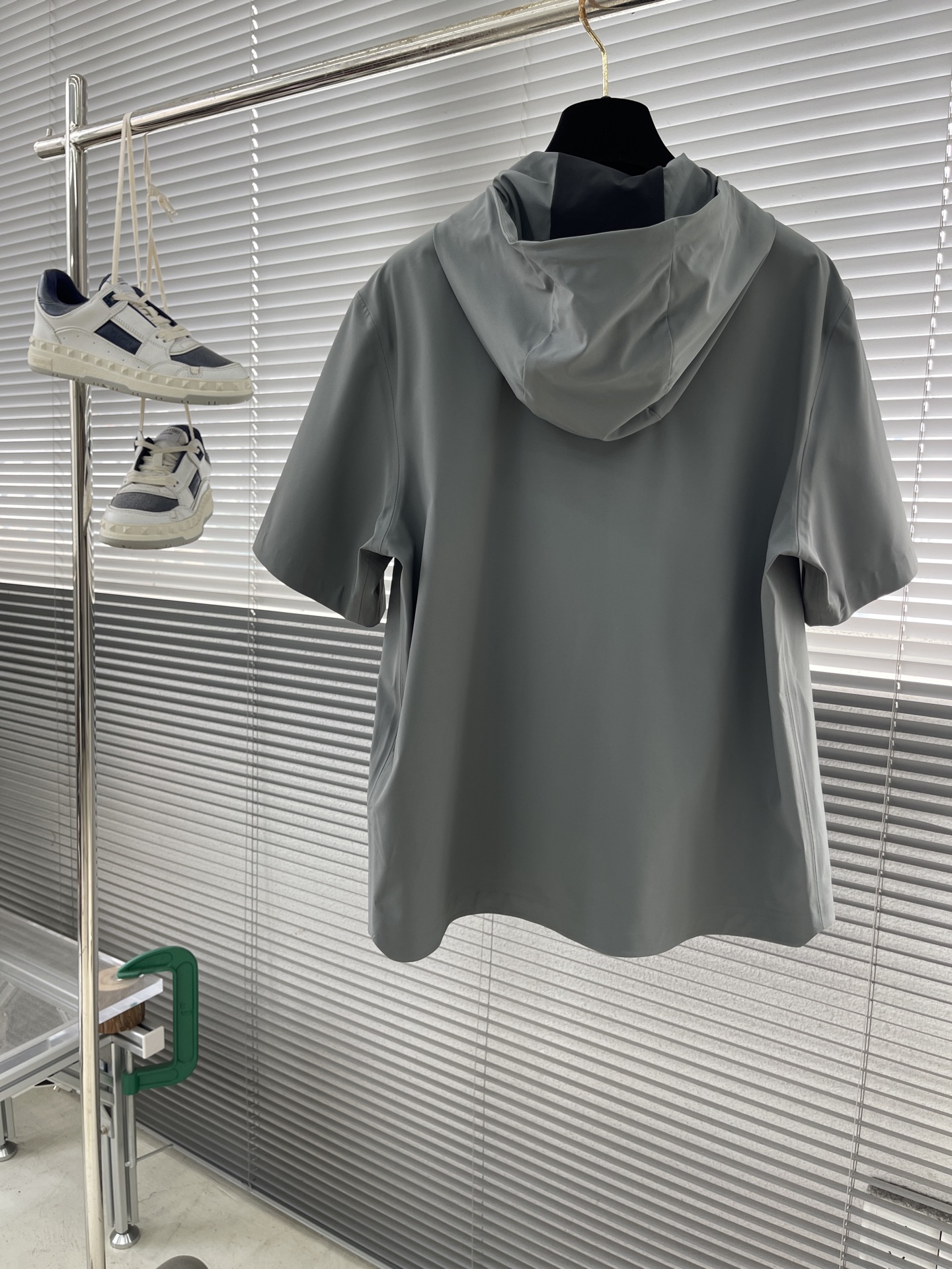 Prada Linea Rossa Grey Short Sleeve Hooded Jacket | Fashion-Meets-Function 3 i1746006229032 8588 0 7