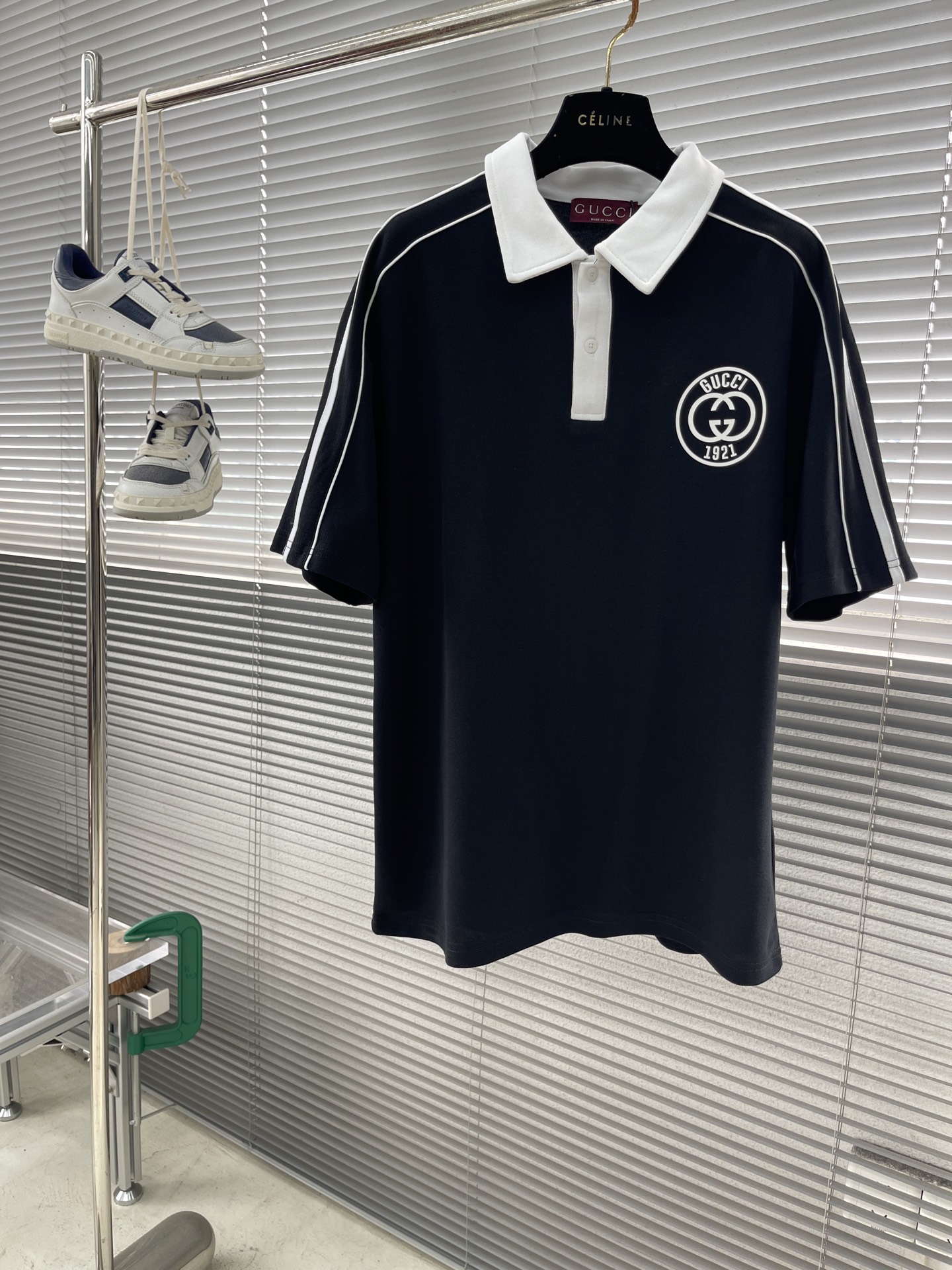Gucci Men's Polo Shirt 1921 Logo, Short Sleeve, White Trim Casual Top 1 i1746006648718 7110 0 5