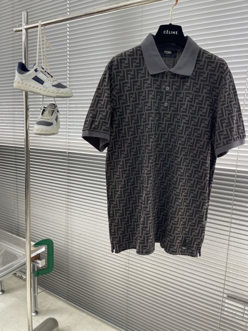 Fendi Full Logo Jacquard Polo Shirt 2025 Spring/Summer Collection 1 Fendi Full Logo Jacquard Polo Shirt 2025 Spring/Summer Collection