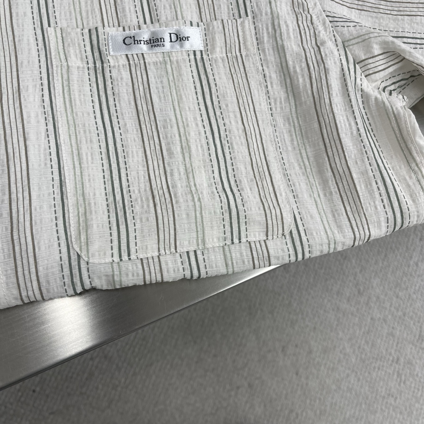 Dior Striped Short Sleeve Shirt - Lightweight & Stylish Summer Essential 4 i1746259728182 7197 0 1