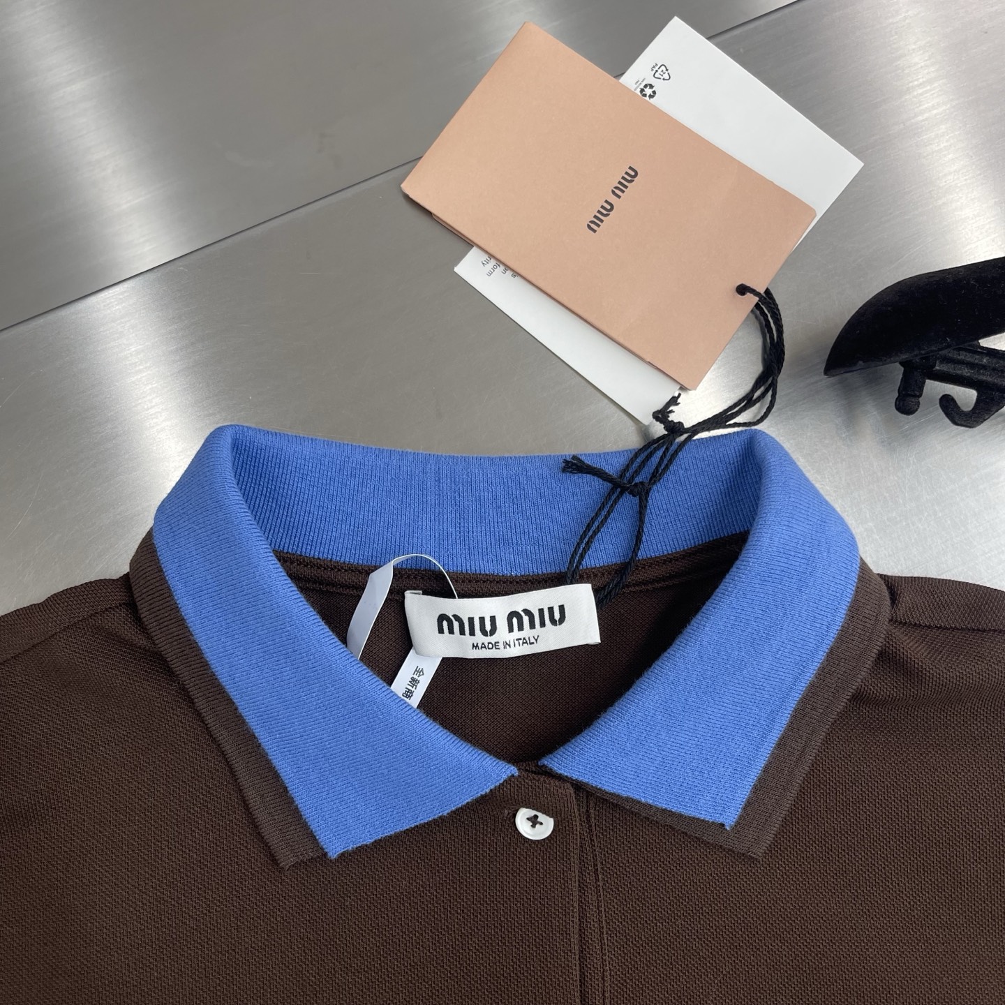 Miu Miu Women's Cotton Piqué Polo Shirt - Short Sleeve, Embroidered Logo 3 i1746259764899 7438 0 0