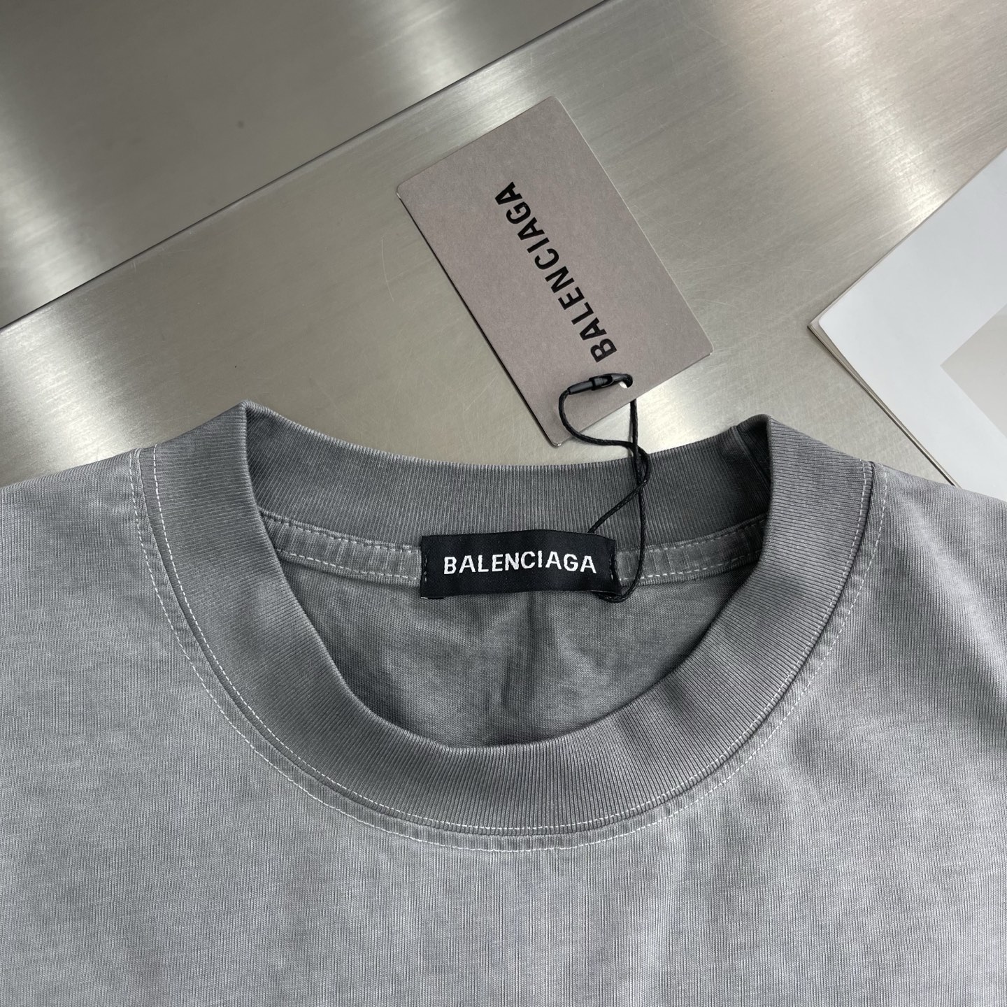 Balenciaga Distressed Logo T-Shirt - Premium Cotton, Unisex Fashion 3 i1746267995468 5630 0 0