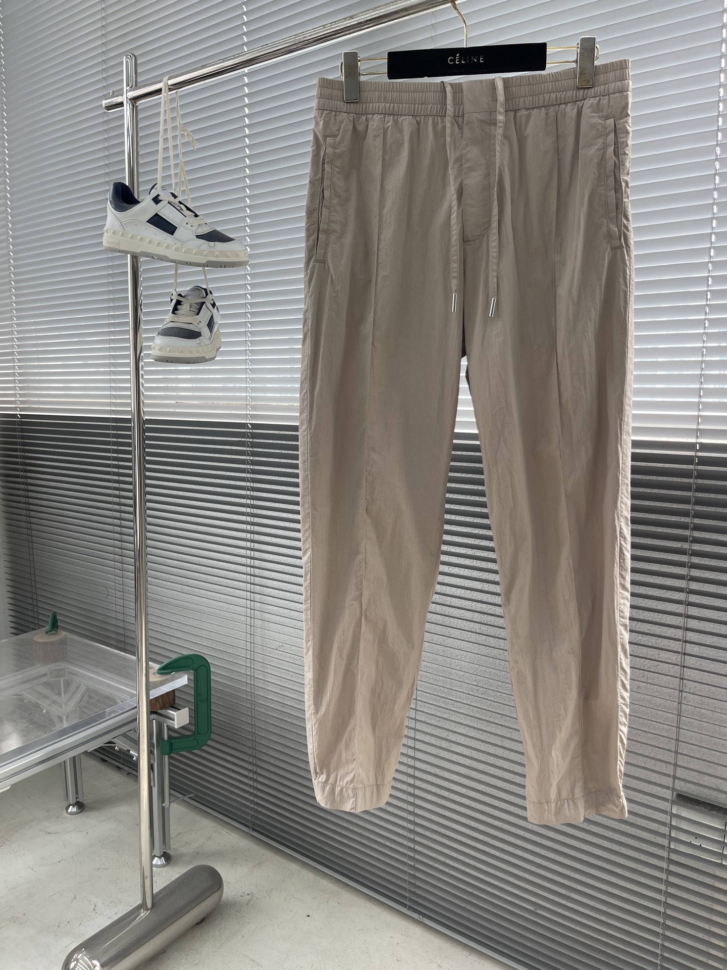 Zegn Men's Lightweight Elastic Waist Cotton Blend Casual Pants Trousers