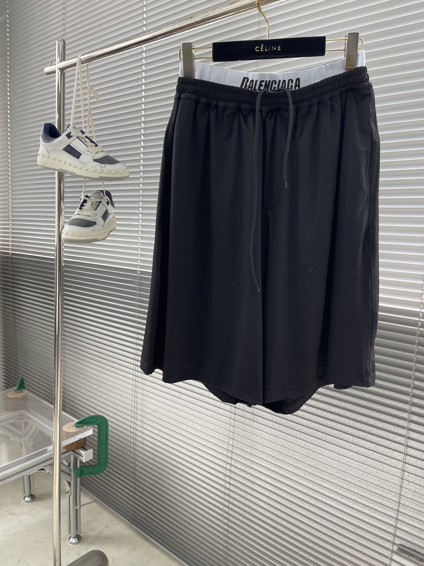 Balenciaga Black Mesh Shorts - Lightweight, Breathable, and Stylish for Men 1 i1746353870697 7233 0 6