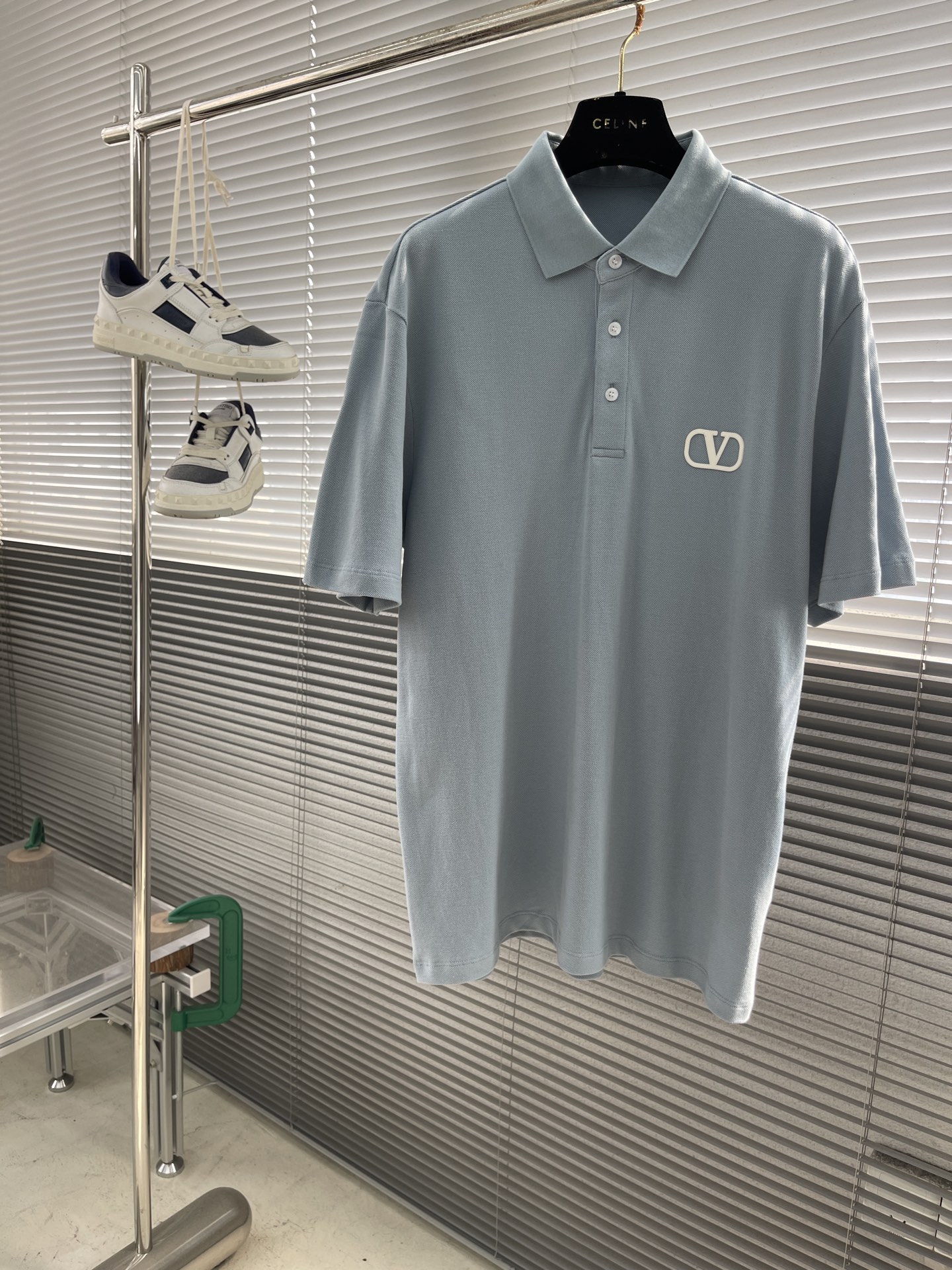 Valentino VLTN Logo Polo Shirt Light Blue Cotton Blend, Modern Fit 1 i1746354324234 9046 0 5