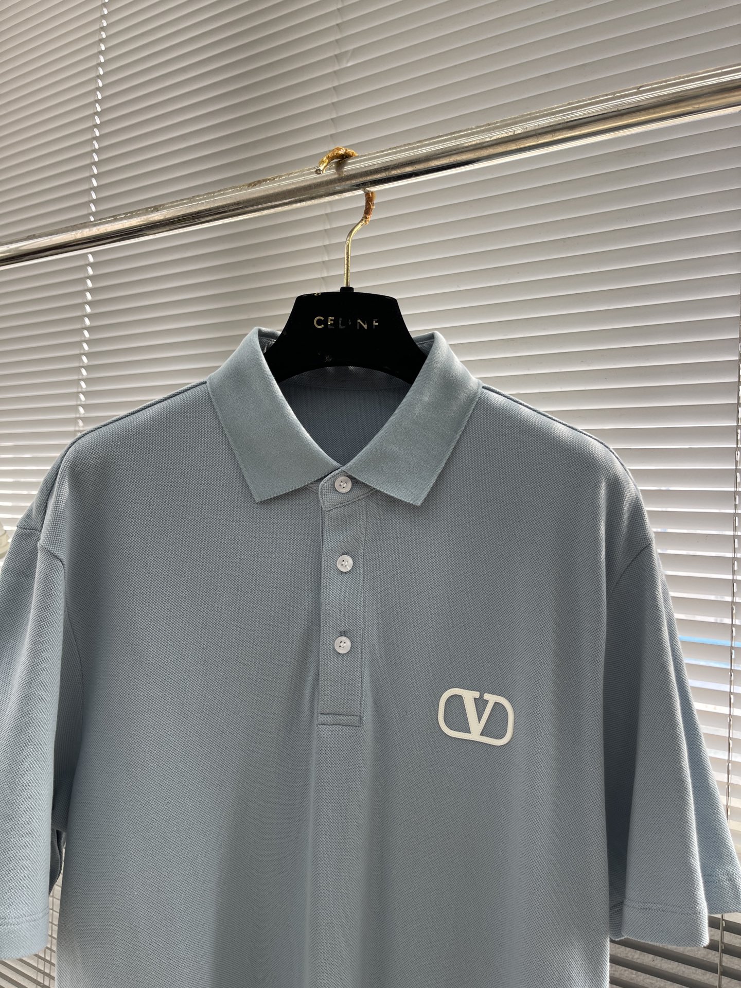 Valentino VLTN Logo Polo Shirt Light Blue Cotton Blend, Modern Fit 2 i1746354324311 9841 0 6