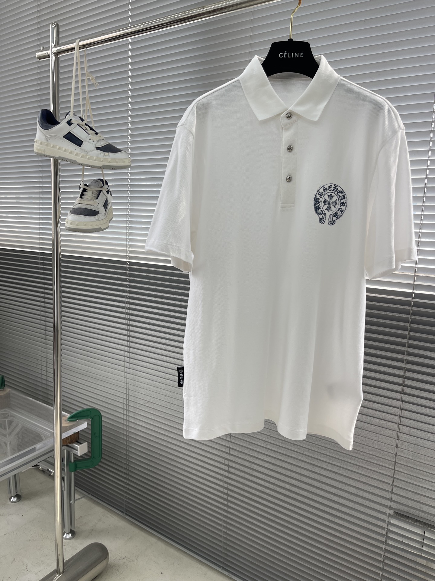 Chrome Hearts Polo Shirt - Short Sleeve Cotton Blend Top for Men, White 1 i1746354424293 3016 0 5