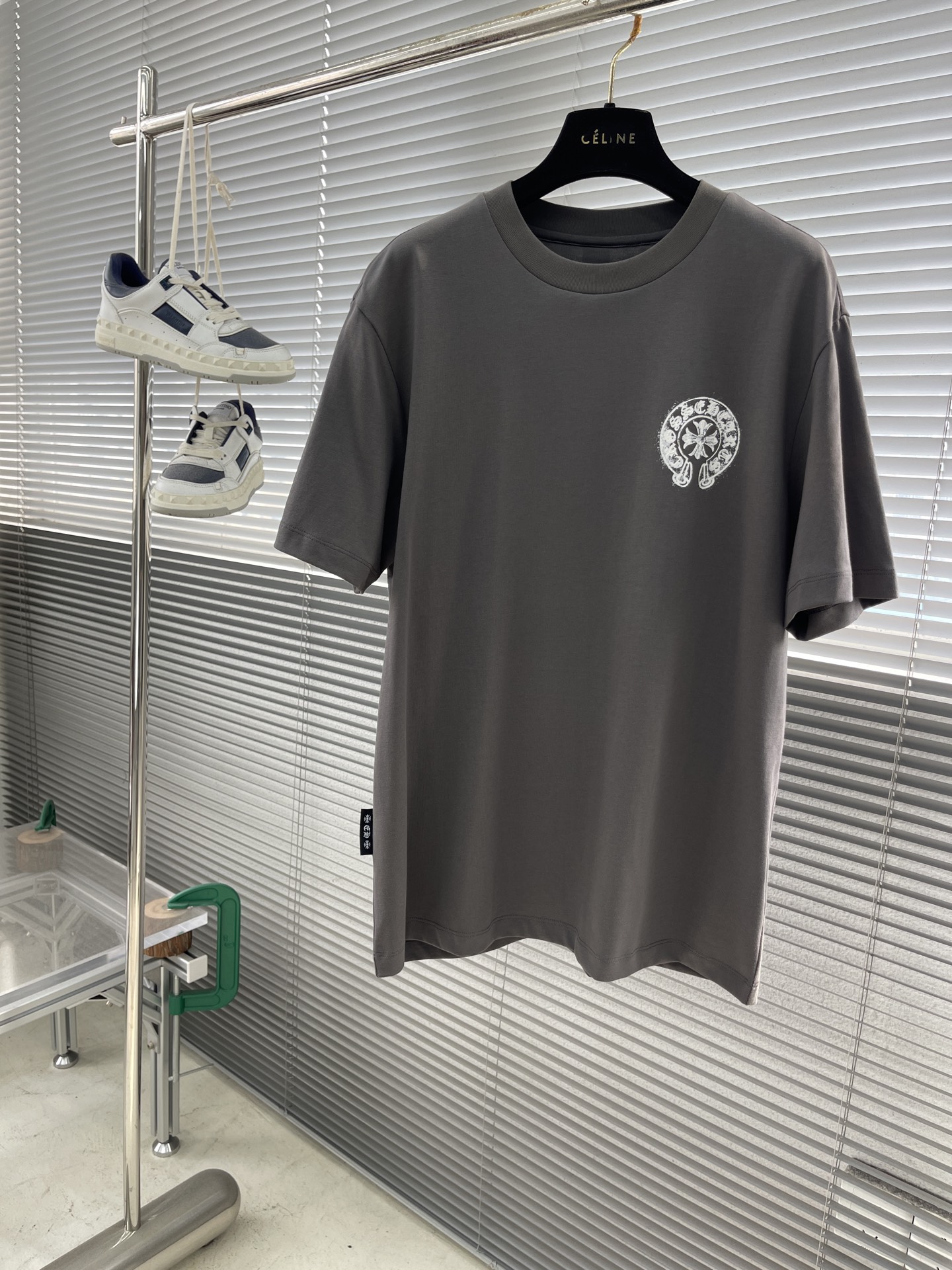Chrome Hearts 25SS Crewneck T-Shirt with Hand-Painted Logo - Street Style 1 i1746354446136 8622 0 5