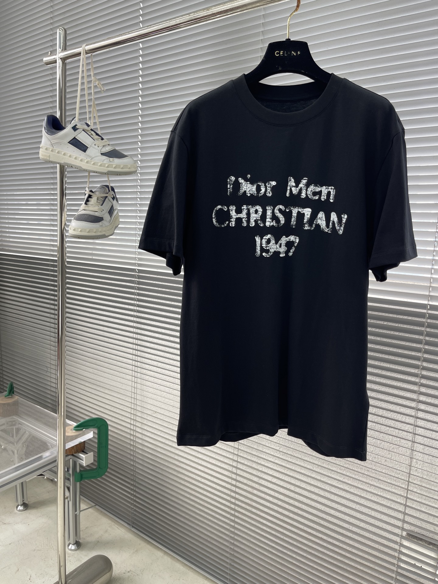 Dior Men Christian 1947 Graphic Print T-Shirt, Short Sleeve, Crew Neck