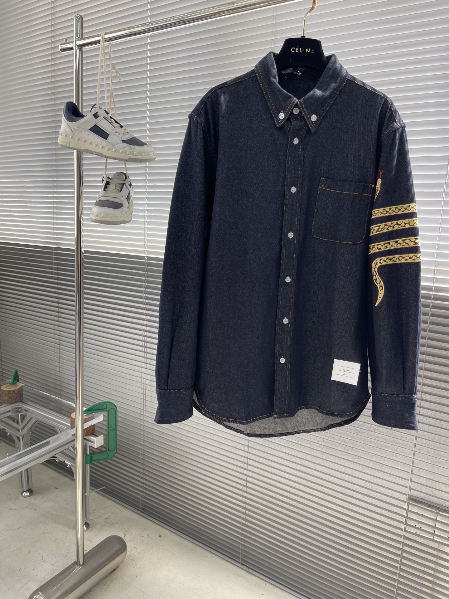 Fashionable Snake Embroidered Cowboy Shirt Jacket p925 - 图片 1