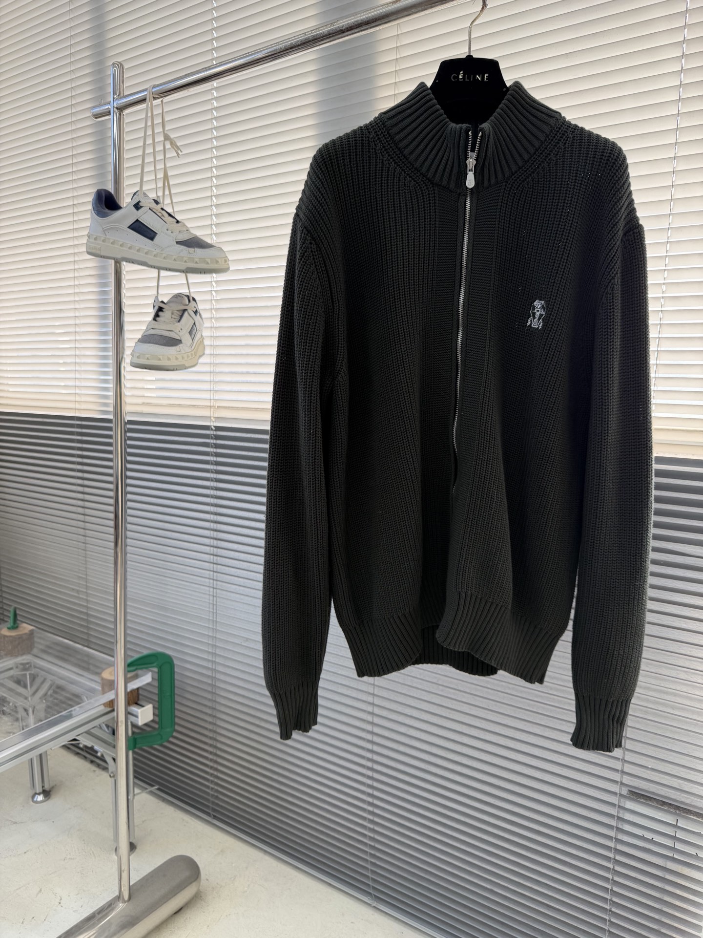 -Brunello Cucinelli- BC 拉链针织毛衣开开衫外套经典永不褪色实用与美观的相结合。独