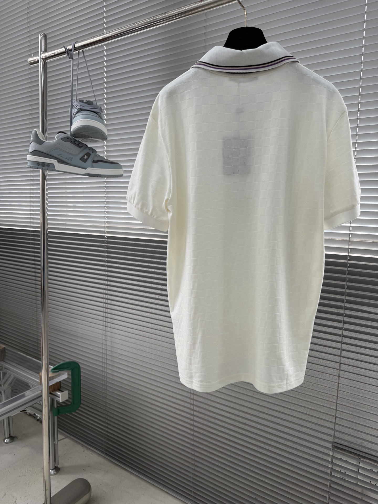 -驴牌 26新款棉质徽标刺绣对比条纹门襟短袖 Polo衫 男款 高版本。码数：S.M.L.XL衣长676