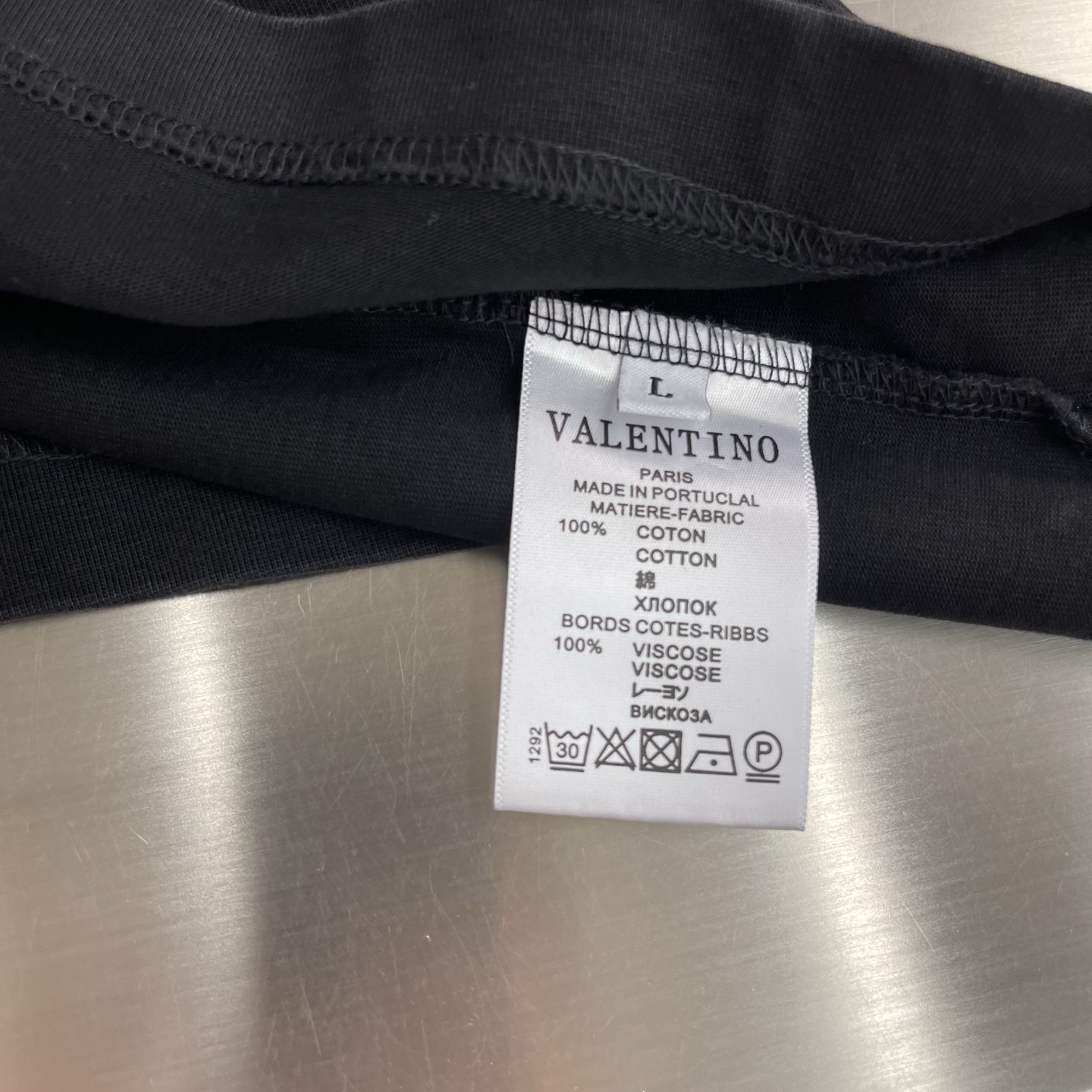 -VLTN 2026春夏新款 重工中空绣花 300克短袖t恤 宽松版型男女同款 尺码 ：S M L XL