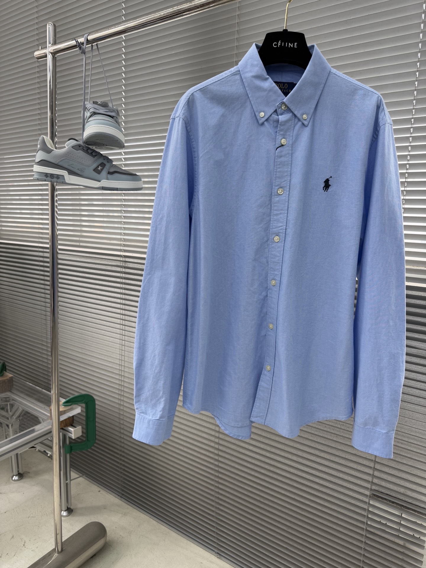 -Raloro Pianah lauren 26ss logo刺绣宽松长袖 经典版型亚麻衬衫，采用轻盈透
