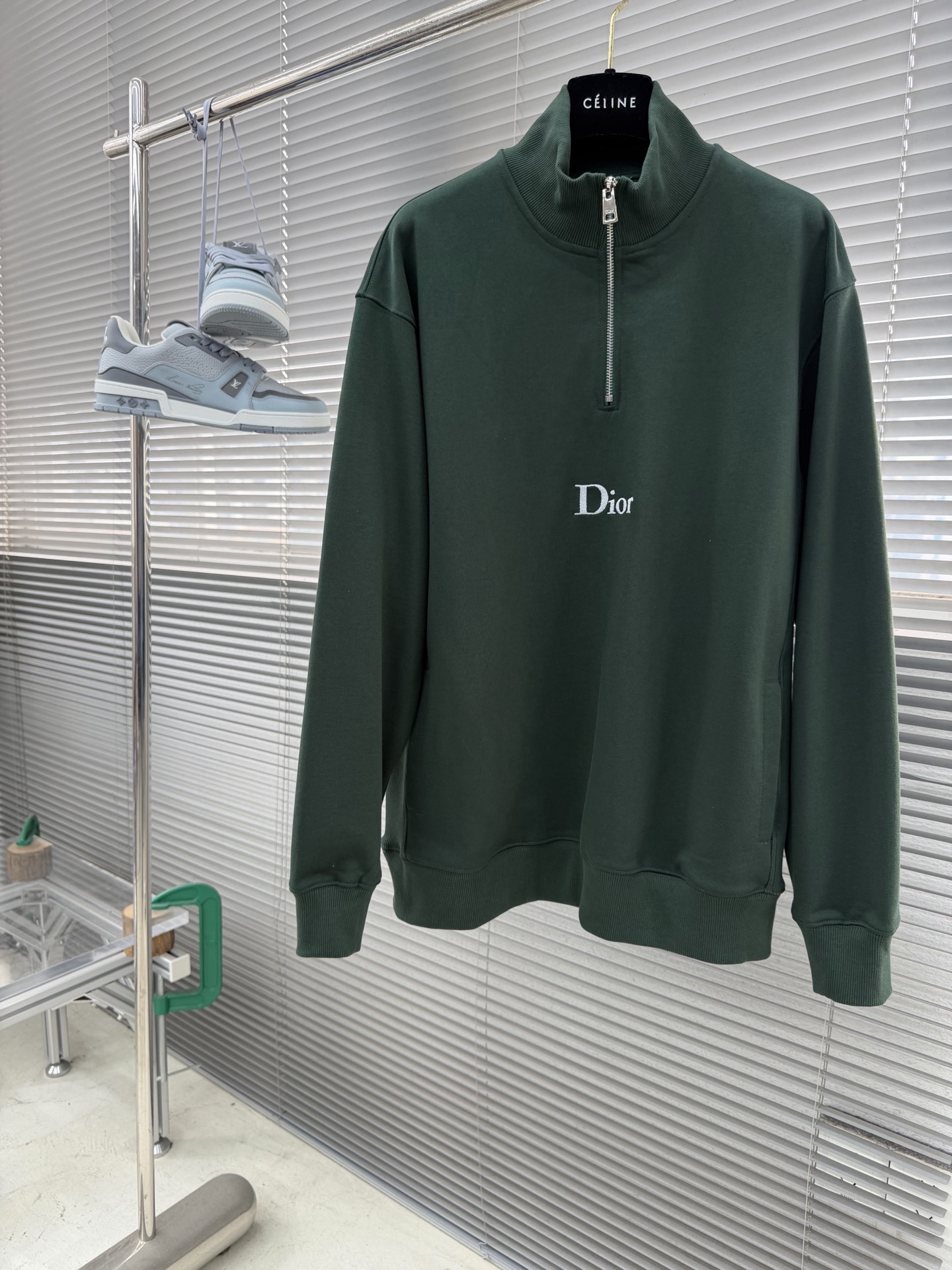 -Dio 26Ss春夏走秀新款男士立领半拉链卫衣 高定专柜颜色精梳拉架全棉面料 透气舒适度高，细节无可挑
