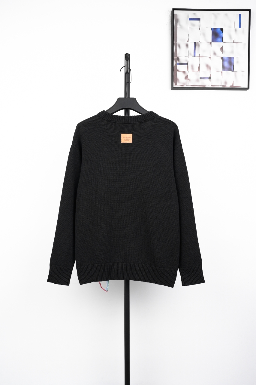 340 Charil Lucian 25 恐龙提花圆领毛衣 32S定染全精高捻棉和13S貂绒纱线