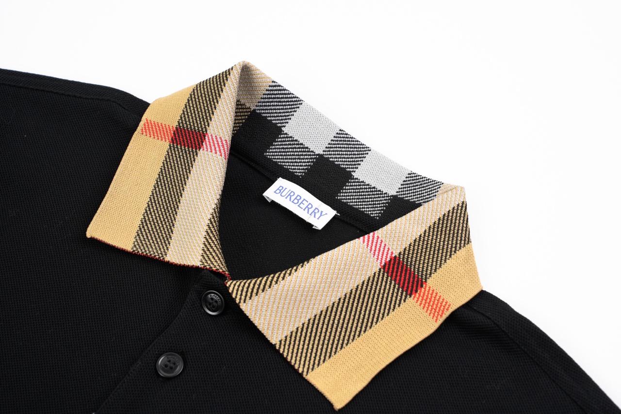 240 巴宝莉25027 黑色长袖POLO衫