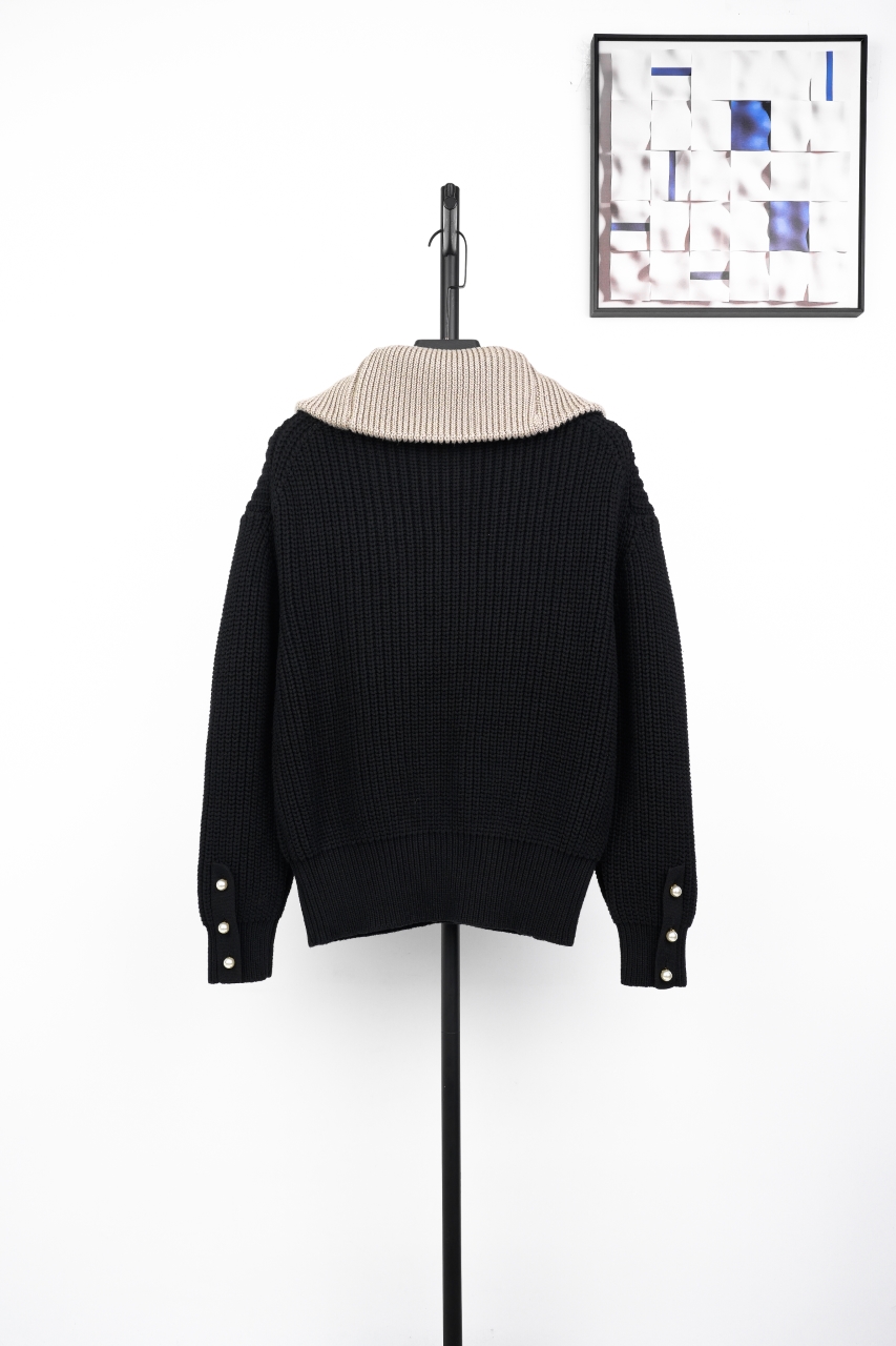 LV金冠半拉链套头毛衫