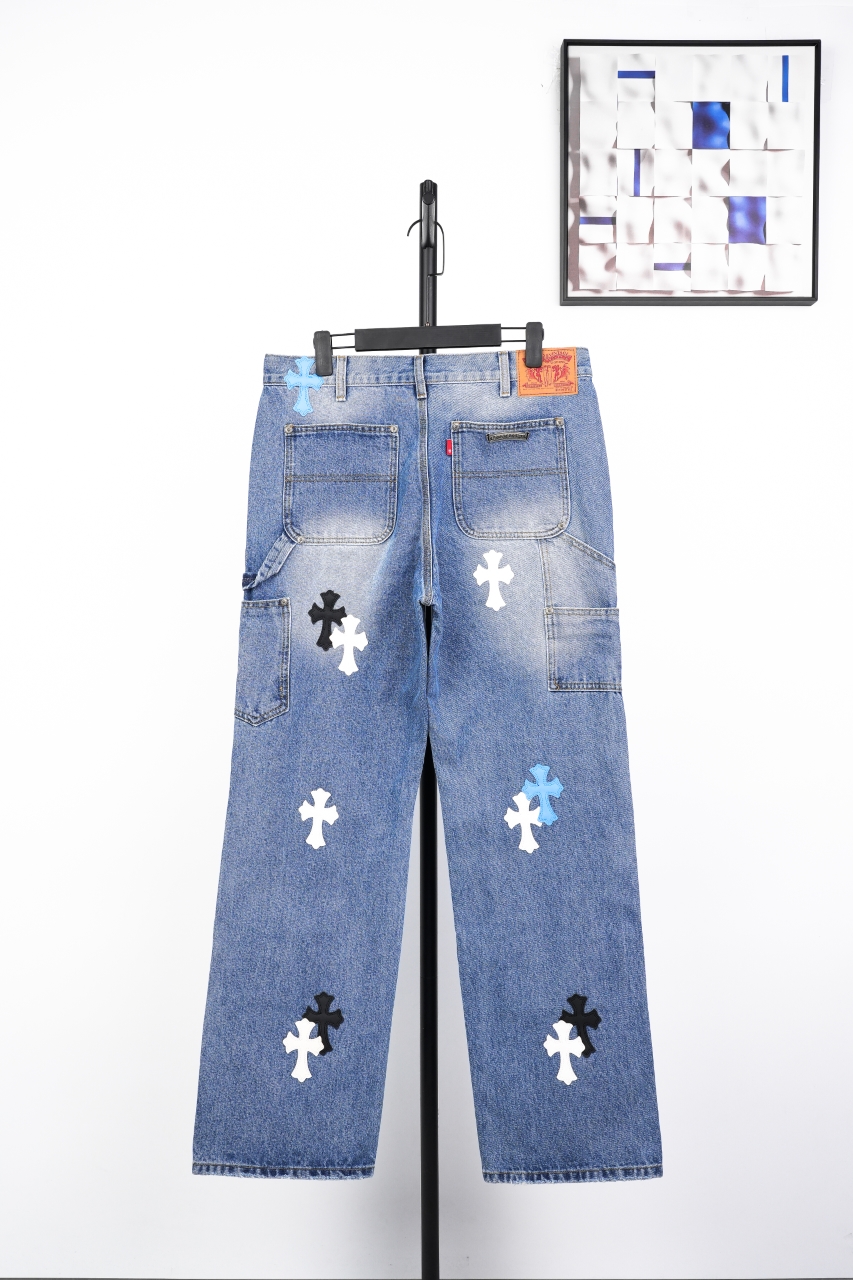 490 Ch克罗心工装牛仔裤 采用斜纹高盎司水洗单宁牛仔面料-Chinese UA Cheap High Quatity Brand Clothes Bags handbags Sneakers wholesale wholesaler seller from China Factory suppliers Fashion Clothing Shoes best Quality Beautiful Price 490 Ch克罗心工装牛仔裤 采用斜纹高盎司水洗单宁牛仔面料