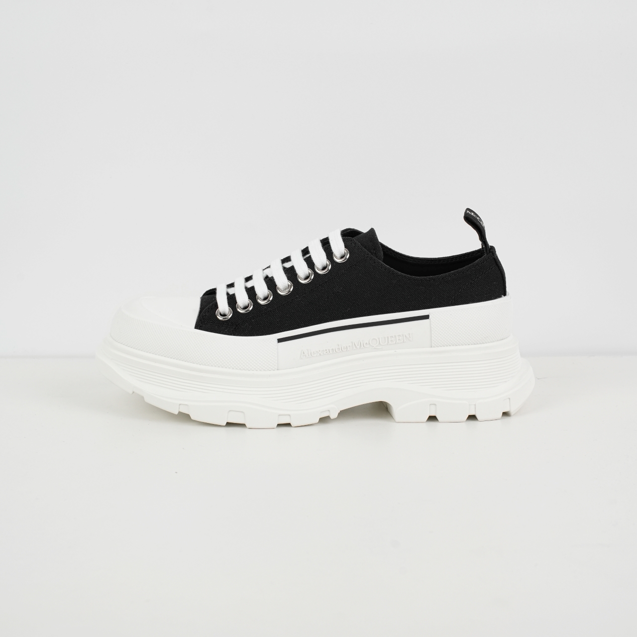 东莞原装 顶级版本 Alexander McQueen/亚历山大麦昆 松糕鞋厚底增高帆布鞋