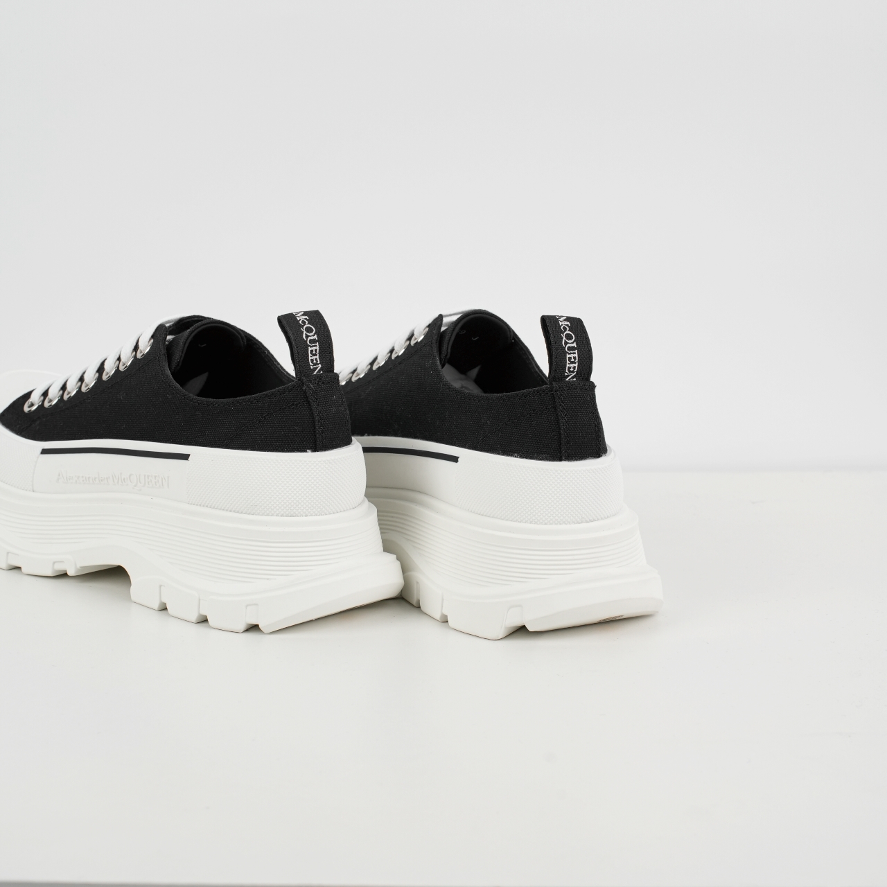 东莞原装 顶级版本 Alexander McQueen/亚历山大麦昆 松糕鞋厚底增高帆布鞋