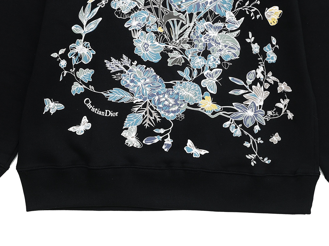 Dior/迪奥 花卉蝴蝶圆领卫衣