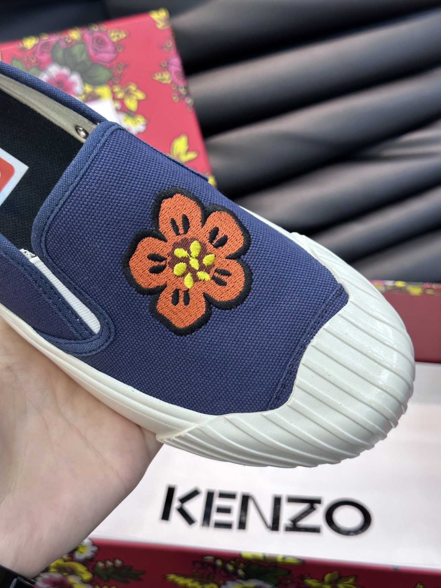 Kenzo虎头休闲帆布鞋海棠花饼干鞋鞋面原版帆布材质超有个性的鞋底设计时尚百搭Size39-44