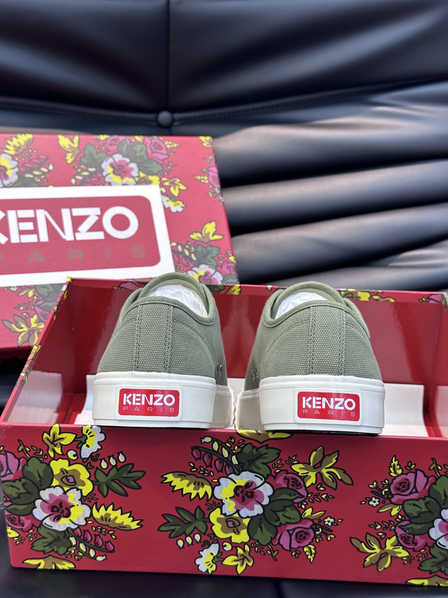 Kenzo虎头休闲帆布鞋海棠花饼干鞋鞋面原版帆布材质超有个性的鞋底设计时尚百搭Size39-44