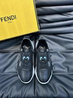 7 Star Collection
 Fendi Shoes Sneakers Blue Men Chamois Casual