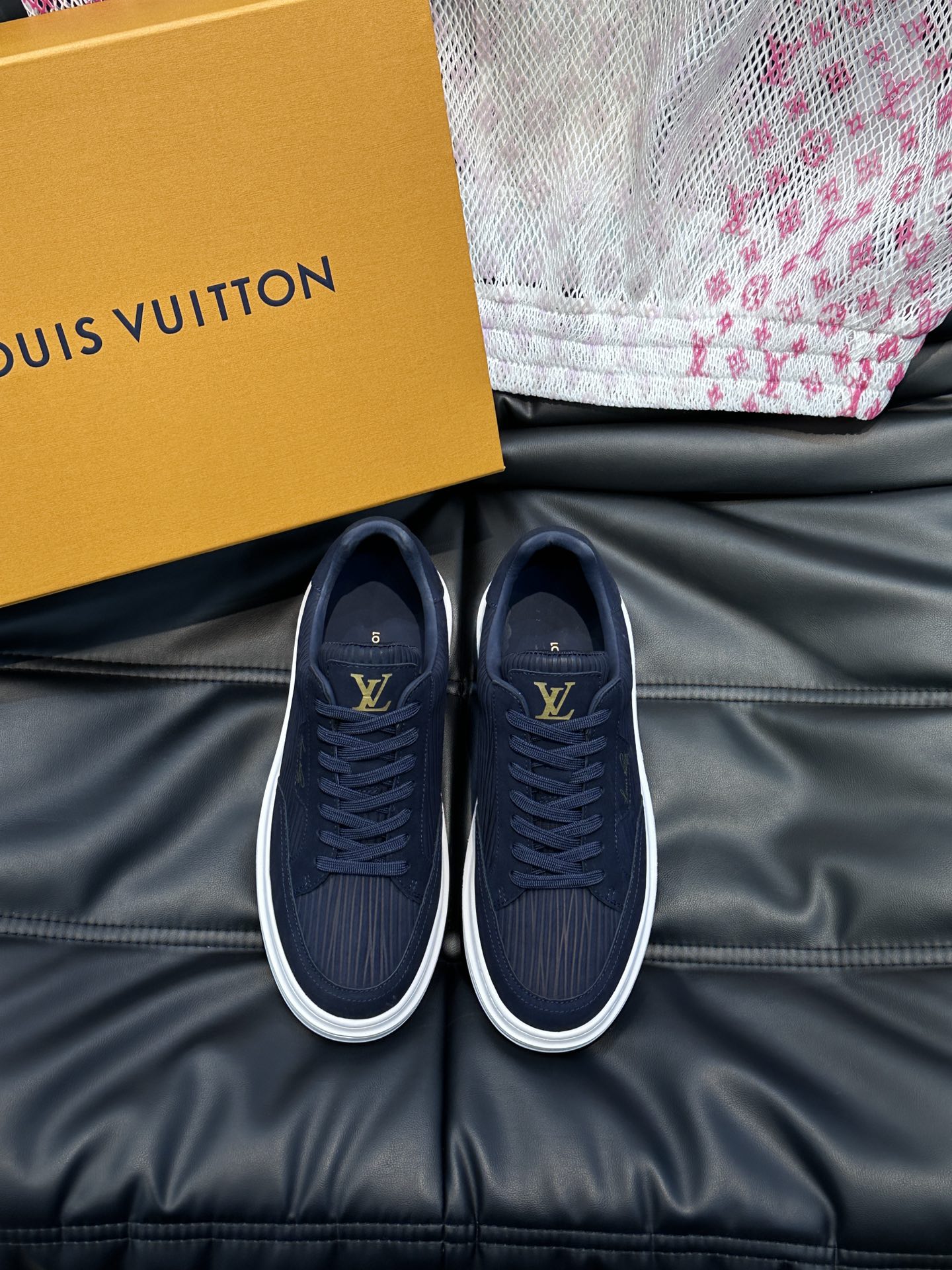 Louis Vuitton Shoes Sneakers Printing Men Cowhide Rubber Sheepskin Casual