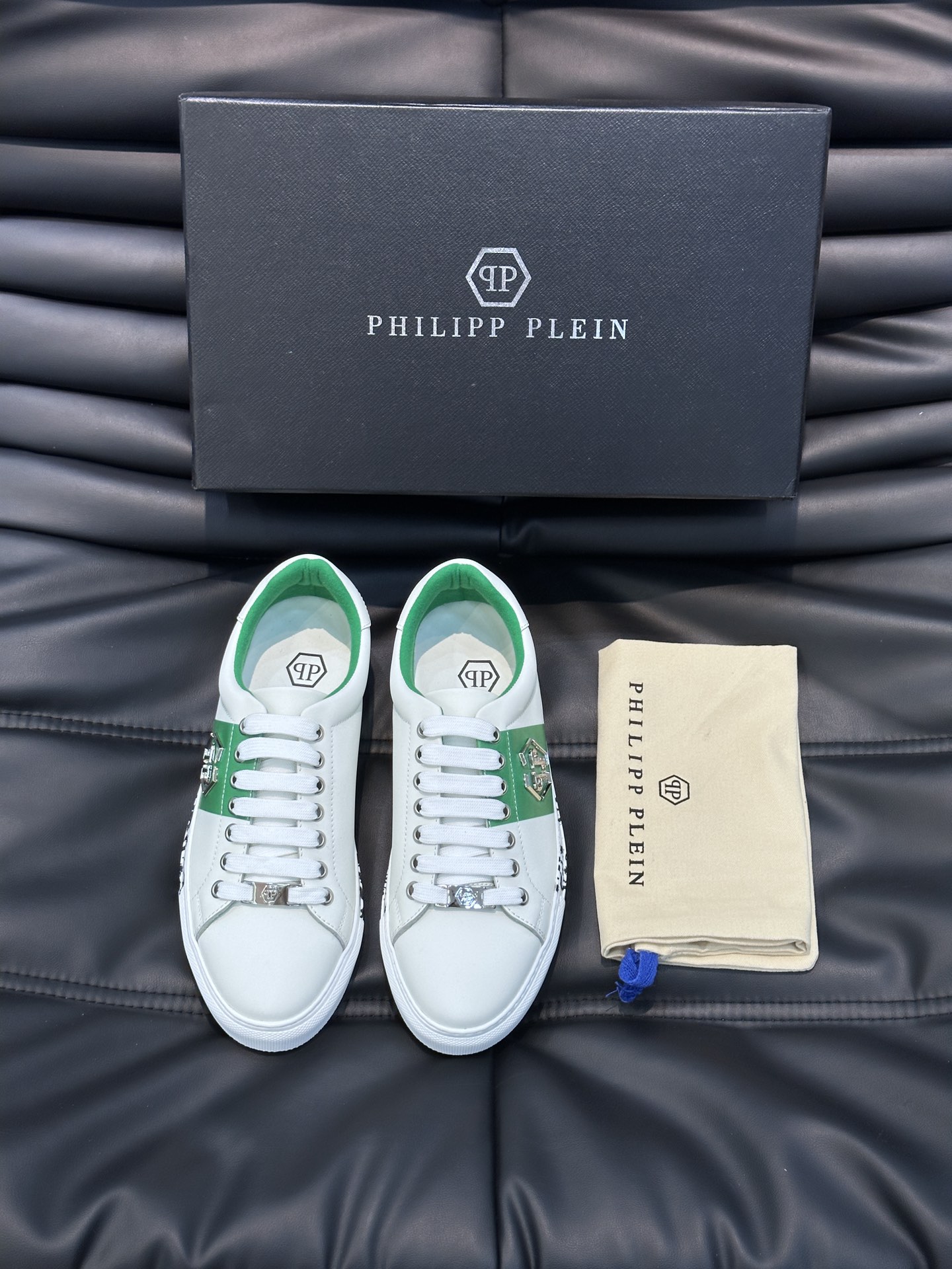 PHILIPPPLEIN-菲利普普莱茵德国潮牌男士低帮板鞋牛皮拼色设计鞋面皮牛皮打造牛皮内里！原版金属P